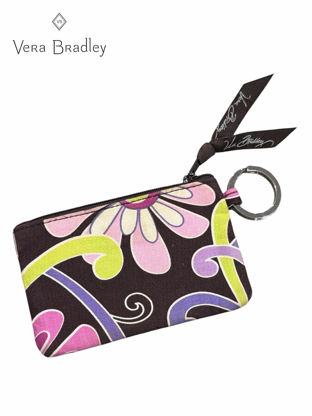 Vera Bradley Purple Punch Zip‎ ID Pouch